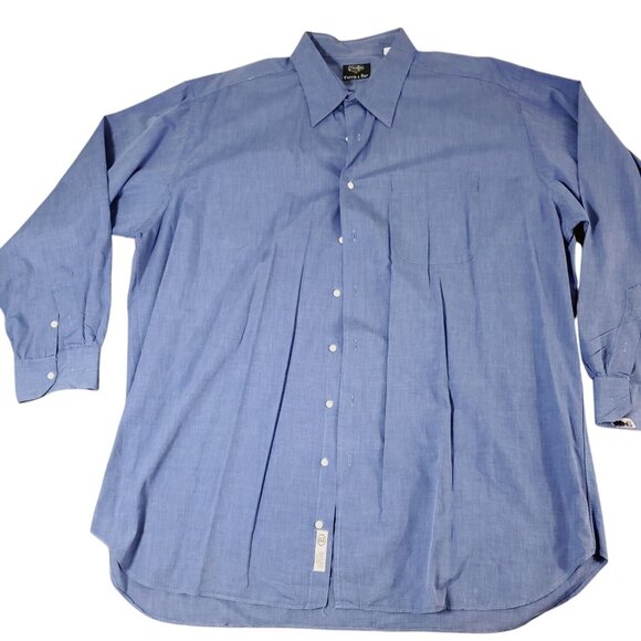 Currier & Day Blue Button-Up Long Sleeve Shirt Cotton-Blend Size 18 T - Picture 2 of 12